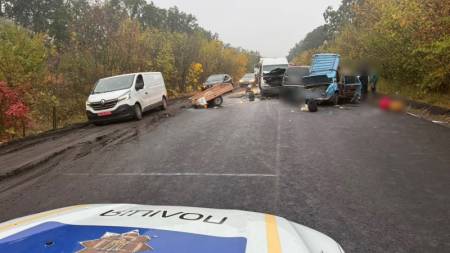 Потрійна ДТП із рейсовим мікроавтобусом на Кременчуччині: двоє чоловіків загинули, серед травмованих — дитина